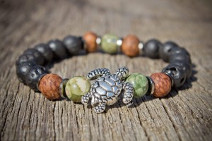 Ten For Turtles sea turtle bracelet by String and Stone supporting sea turtle conservation
